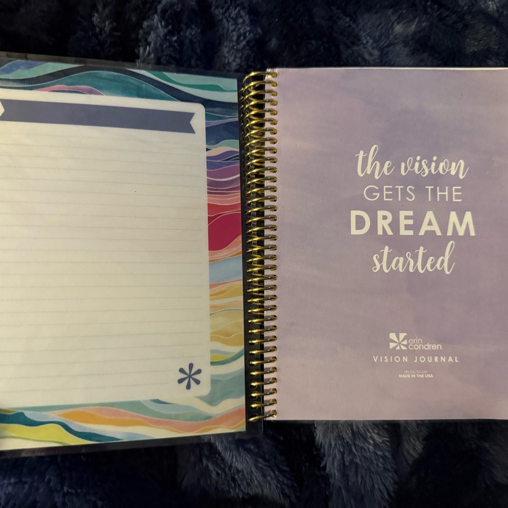 Brand New Colorful Waves Prompted Vision Journal Planner by Erin Condren